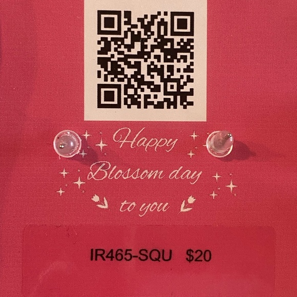 Purple resin earrings square - Picture 2 of 3